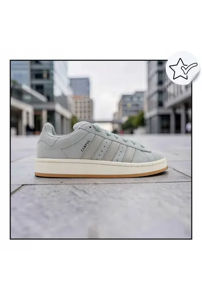 Pantofi Sport Pentru Femei - Originals - Campus 00S - Marimea 38 - Usori - Din Piele Nubuc De Inalta Calitate / Velur - Celebrele Trei Benzi Adidas In Stil Vintage - Sireturi Late Si Rezistente - Talpa Din Cauciuc Inaltata Pentru Confort - Gri