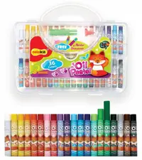 Pasteluri uleioase Colokit - 36 de culori, cu ascuțitoare și suport, sortiment
