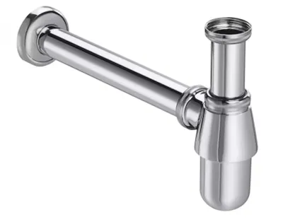 Sifon lavoar Roca A506401614, universal, G 1 1/4 inch, 250 mm, Crom lucios