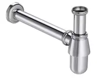 Sifon lavoar Roca A506401614, universal, G 1 1/4 inch, 250 mm, Crom lucios