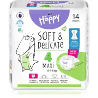 BELLA Baby Happy Soft&Delicate scutece de unică folosință cu canale Maxi 8-14 kg 14 buc