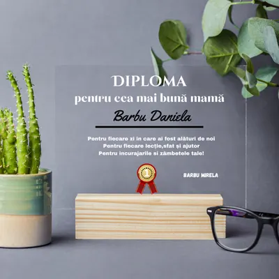 Placheta personalizata Cea mai buna mama