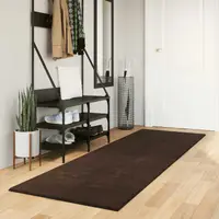 vidaXL Covor moale cu pile medie și spălabil HUARTE Maro 250 x 80 cm