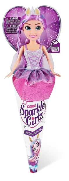 Păpușă Zuru Sparkle Girlz Cone Doll - Curcubee și Unicorni, 10 cm, asortiment