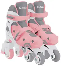 Patine cu rotile pentru copii 2 in 1 Globber - Learning Inline Skates, dimensiuni 26-29, roz