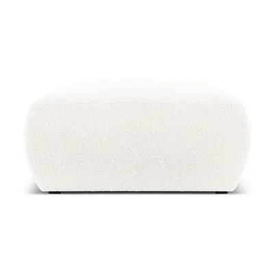 Taburet alb cu tapițerie din stofă bouclé Molino – Micadoni Home