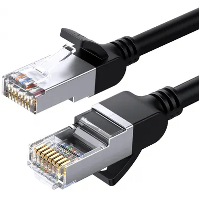 Cablu Retea UGREEN NW101 Flat, UTP, Cat6, 0.5m, Negru