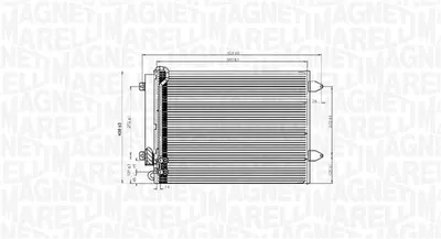 Condensator climatizare (cu uscator) potrivit VW CC B7, PASSAT ALLTRACK B7, PASSAT B6, PASSAT B7 1.6-2.0D 03.05-12.16