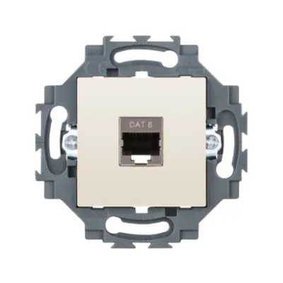 Priza Rj45 - 4 Pairs - Category 6 - Ftp - Toolless - 2 Module - Ivory - Dahlia