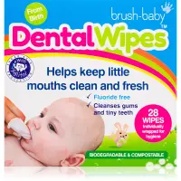 Brush Baby DentalWipes șervețele pentru dinti pentru copii 28 buc