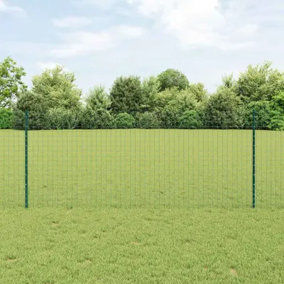 vidaXL Stâlp de gard încorporat 5 buc. Verde 140 cm