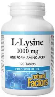 L-Lysine, 1000 mg, 120 tablete, Natural Factors