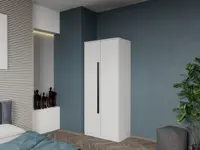 Dulap dormitor cu doua usi Alb 83x192.5 cm - Dallas