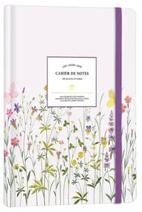 Caiet Victoria's Journals Florals - mov deschis, copertă rigidă, cu puncte, 80 de foi, format A6