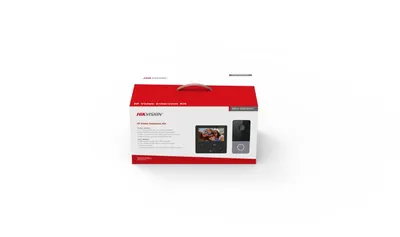 Kit videointercom IP Hikvision DS-KIS606-P, contine: DS-KV6113-PE1(C) × 1, DS-KH6110-WE1 × 1, DS-KABV6113-RS × 1, PSU × 2 caract