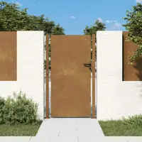 vidaXL Poartă de grădină 100x175 cm, oțel Corten