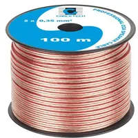 Cablu difuzor CCA, 2 x 0.35 mm2, transparent, rola 100m KAB0353