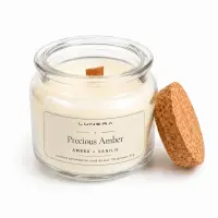 Lumânare parfumată din ceară de soia Precious Amber - Ambră și Vanilie 90 g - Transparent