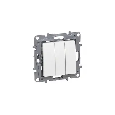 Intrerupator Niloé - 3 module - 10 AX 250 V~ - screw terminals - alb