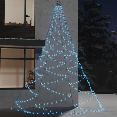 vidaXL Brad perete cârlig metalic 720LED alb rece 5m interior/exterior