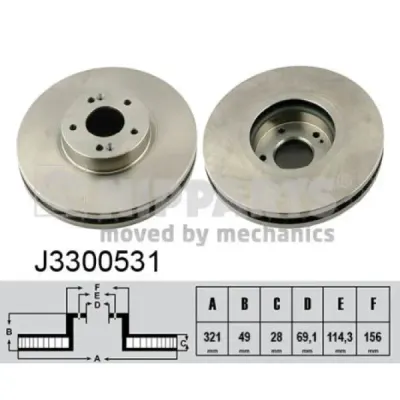Disc frana NIPPARTS J3300531