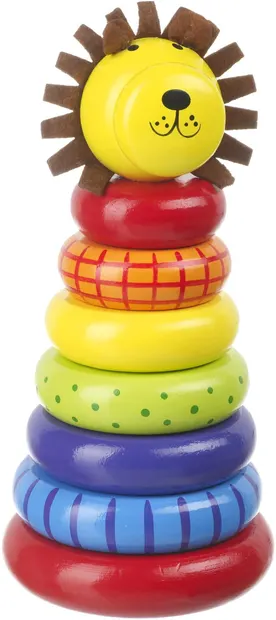 Jucărie din lemn pentru înșiruit Orange Tree Toys - Leu
