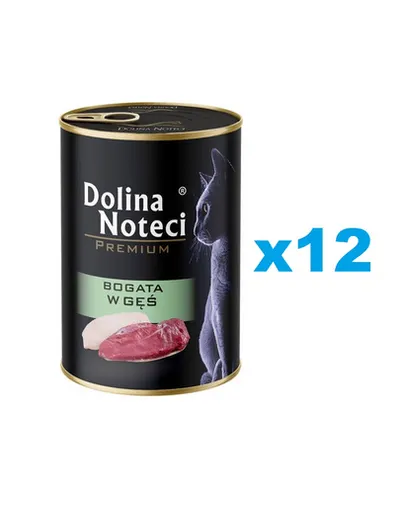 DOLINA NOTECI Premium hrană pentru pisici 12x400 g gâscă