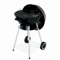 Gratar pe carbuni KLUGMEISTER KY22018A, material otel, cu capac si roti de deplasare, diametru gatire 54 cm, inaltime gatire 78 cm