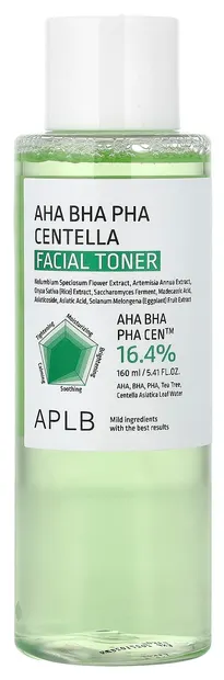 APLB Toner facial AHA BHA PHA Centella, 160 ml