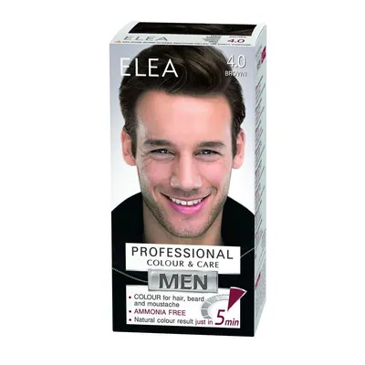 Vopsea barbati pentru par, barba si mustata 4.0 - Saten, Elea Professional | 100 ml