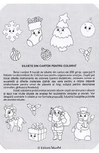Siluete din carton pentru colorat. Iarna