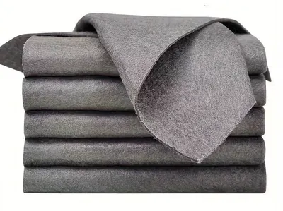 Set 12 lavete microfibra ultra absorbante gri ecologice reutilizabile