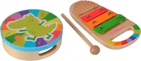 Set muzical din lemn Eichhorn - Tambur și xilofon