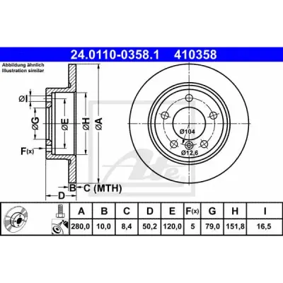 Disc frana ATE 24.0110-0358.1