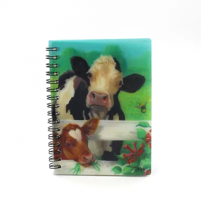 Carnețel zoo cu spirală 3D Bees and Cows