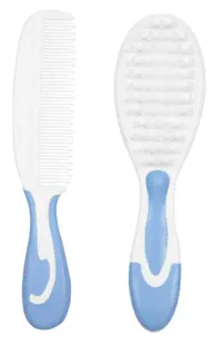 Set de perii cu pieptene Wee Baby - Pentru nou-născuți, albastru