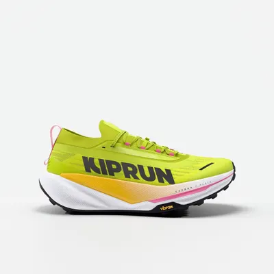 Încălțăminte de alergare trail cu placă de carbon Kiprun Kipsummit Race verde B