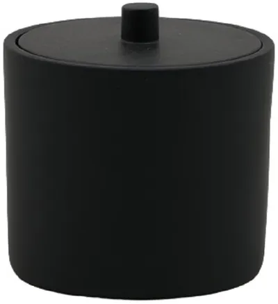 Stand pentru tampoane de bumbac Inter Ceramic - Blake, negru