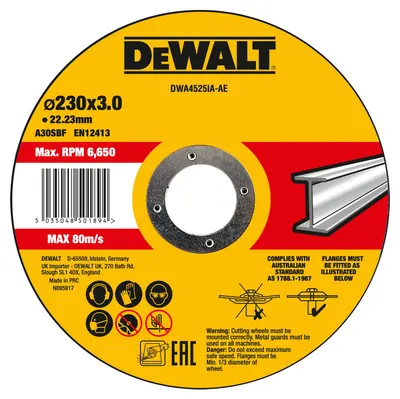 Disc de tăiere metal DeWALT - DWA4525IA-AE, 23.0 x 0.3 x 2.22 cm