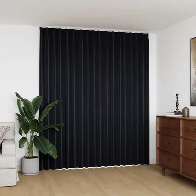 vidaXL Draperie opacă, negru, 290 x 245 cm, cu cârlige