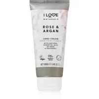 I Love Naturals Rose & Argan crema de maini hidratanta cu aromă de trandafiri 100 ml