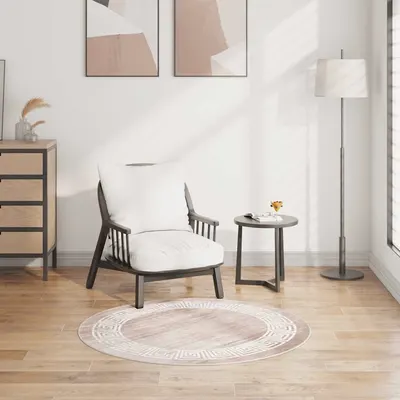vidaXL Covor lavabil, bej, 120 cm