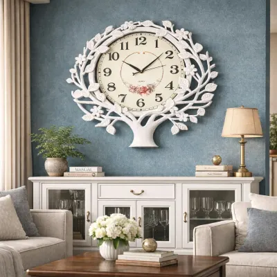 Ceas de perete decorativ model copac 60x56 cm design elegant pentru living