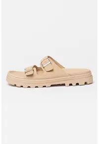 Papuci din piele intoarsa Dunelite Riviera - Maro camel