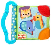 Carte moale Bright Starts - Teethe & Read Toy, albastru