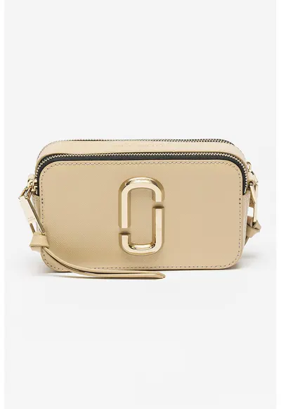 Geanta crossbody de piele Snapshot - Maro nisip