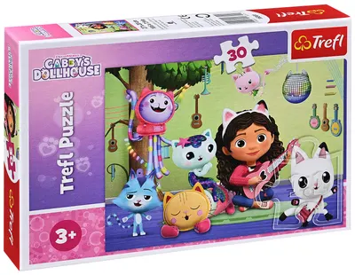 Puzzle Trefl din 30 de piese - Casa de păpuși a lui Gabby