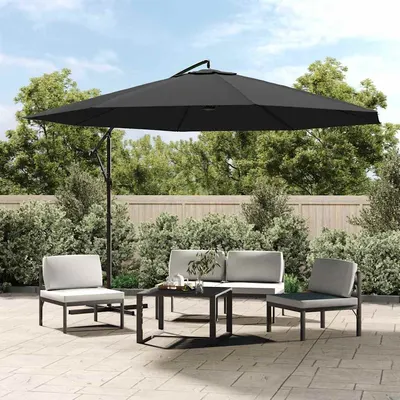 Gossi umbrela in consola cu stalp din aluminiu, 350 cm, antracit