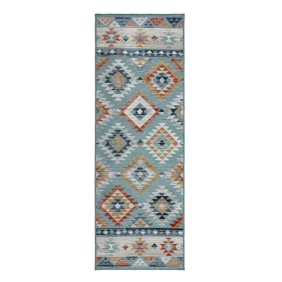 Covor tip traversă de exterior albastru 80x230 cm Avery Blue – Flair Rugs