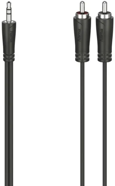 Cablu Hama - 3,5 mm/2x RCA, 1,5 m, negru